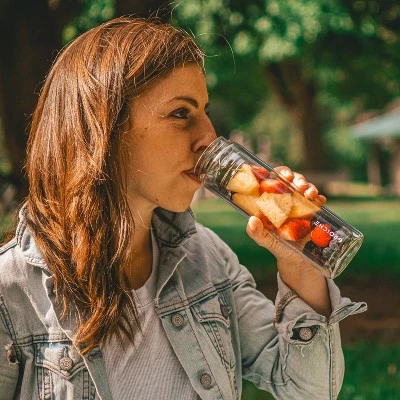 GROSCHE COPENHAGEN Double Walled Glass Tea Infuser Water Bottle, Insulated Bottle with Protective Sleeve, 14.3 fl oz. Capacity 6 GROSCHE COPENHAGEN Double Walled Glass Tea Infuser Water Bottle, Insulated Bottle with Protective Sleeve, 14.3 fl oz. Capacity - Image 4