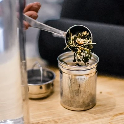 GROSCHE COPENHAGEN Double Walled Glass Tea Infuser Water Bottle, Insulated Bottle with Protective Sleeve, 14.3 fl oz. Capacity 10 GROSCHE COPENHAGEN Double Walled Glass Tea Infuser Water Bottle, Insulated Bottle with Protective Sleeve, 14.3 fl oz. Capacity - Image 8