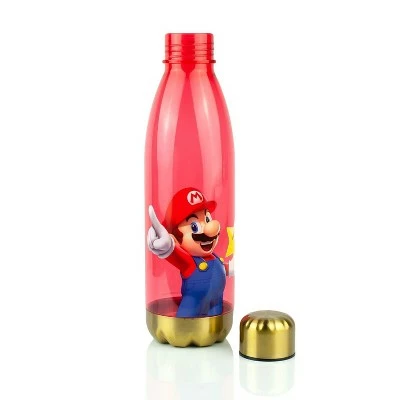Just Funky Super Mario Bros Red Plastic Water Bottle | 20 oz 4 Just Funky Super Mario Bros Red Plastic Water Bottle | 20 oz - Image 2