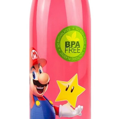 Just Funky Super Mario Bros Red Plastic Water Bottle | 20 oz 6 Just Funky Super Mario Bros Red Plastic Water Bottle | 20 oz - Image 4