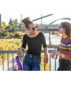 EcoVessel 20oz Insulated Stainless Steel Boulder Water Bottle Black