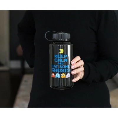 Just Funky Pac-Man "Keep Calm and Eat Some Ghosts" Plastic Water Bottle | Holds 32 Ounces 3 Just Funky Pac-Man "Keep Calm and Eat Some Ghosts" Plastic Water Bottle | Holds 32 Ounces