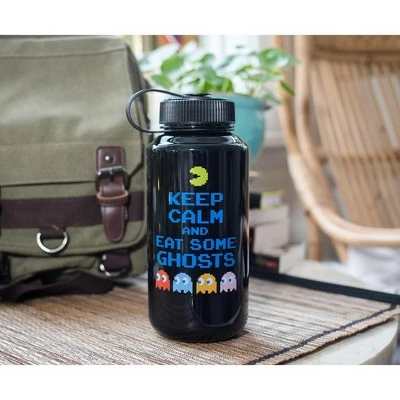 Just Funky Pac-Man "Keep Calm and Eat Some Ghosts" Plastic Water Bottle | Holds 32 Ounces 4 Just Funky Pac-Man "Keep Calm and Eat Some Ghosts" Plastic Water Bottle | Holds 32 Ounces - Image 2