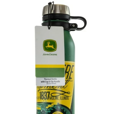 John Deere 25.5 Ounce Stainless Steel Thermal Bottle in Green with Cap and Carry Loop 6 John Deere 25.5 Ounce Stainless Steel Thermal Bottle in Green with Cap and Carry Loop - Image 4