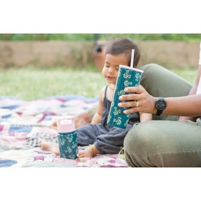 Simple Modern 24oz Stainless Steel Tumbler with Straw and Flip Lid Floral Riptide 4 Simple Modern 24oz Stainless Steel Tumbler with Straw and Flip Lid Floral Riptide - Image 2