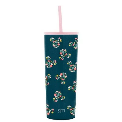 Simple Modern 24oz Stainless Steel Tumbler with Straw and Flip Lid Floral Riptide 6 Simple Modern 24oz Stainless Steel Tumbler with Straw and Flip Lid Floral Riptide - Image 4