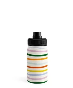 Lane And Lucia Retro Rainbow Stripe Water Bottle - Society6