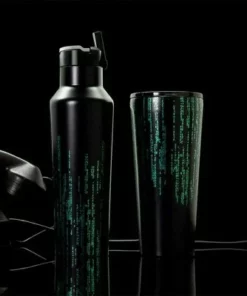 Corkcicle 24 Ounce The Matrix Binary Code Tumbler Stainless Steel Triple Insulated Water Bottle with Sliding Shatter Proof Lid and Slip Proof Bottom -Water Bottles Sales unnamed file 554