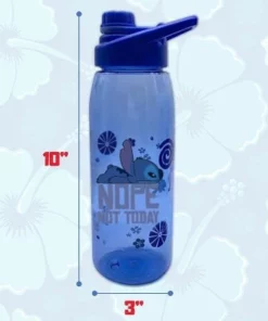 Disney Lilo & Stitch Not Today 28-Ounce Plastic Water Bottle w/ Screw Lid -Water Bottles Sales unnamed file 5603