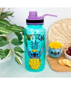 Silver Buffalo Disney Lilo & Stitch Pineapple 32-Ounce Twist Spout Water Bottle And Sticker Set -Water Bottles Sales unnamed file 5633