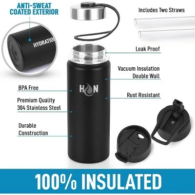 Hydration Nation Thermo Stainless Steel Vacuum Insulated Water Bottle 5 Hydration Nation Thermo Stainless Steel Vacuum Insulated Water Bottle - Image 3
