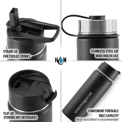 Hydration Nation Thermo Stainless Steel Vacuum Insulated Water Bottle 6 Hydration Nation Thermo Stainless Steel Vacuum Insulated Water Bottle - Image 4