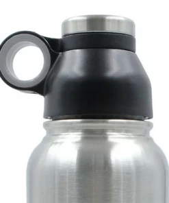 Brentwood GeoJug 40oz Stainless Steel Vacuum Insulated Water Bottle in Black