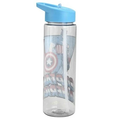 Marvel Comic Book Captain America 24 oz. UV Plastic Water Bottle 4 Marvel Comic Book Captain America 24 oz. UV Plastic Water Bottle - Image 2