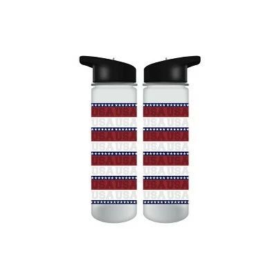 USA Americana Stars And Stripes 24 Oz Plastic Water Bottle 3 USA Americana Stars And Stripes 24 Oz Plastic Water Bottle