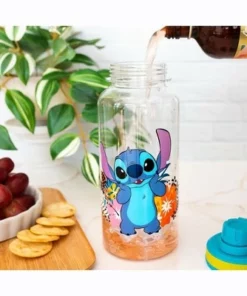 Toynk Silver Buffalo Disney Lilo & Stitch Flowers 32-Ounce Twist Spout Water Bottle And Sticker Set -Water Bottles Sales unnamed file 5855