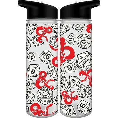 Dungeons & Dragons Game Symbols All Over Print 24 Oz. Plastic Water Bottle 3 Dungeons & Dragons Game Symbols All Over Print 24 Oz. Plastic Water Bottle