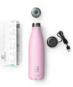 CrazyCap 17oz UV Sanitizing Water Bottle White