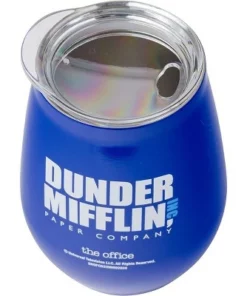 Silver Buffalo The Office Dunder Mifflin 10 Ounce Double Wall Stainless Steel Tumbler w/ Lid