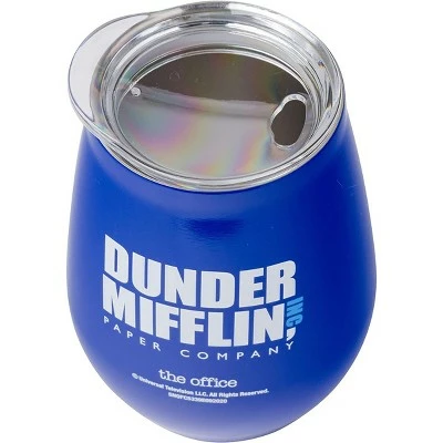 Silver Buffalo The Office Dunder Mifflin 10 Ounce Double Wall Stainless Steel Tumbler w/ Lid -Water Bottles Sales unnamed file 6074