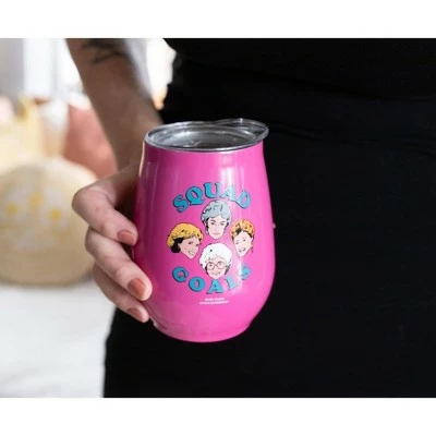 Silver Buffalo The Golden Girls "Squad Goals" 10-Ounce Stainless Steel Stemless Tumbler w/ Lid 7 Silver Buffalo The Golden Girls "Squad Goals" 10-Ounce Stainless Steel Stemless Tumbler w/ Lid - Image 5