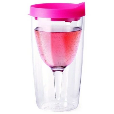 Vino2Go Pink Acrylic Insulated Wine Tumbler with Slide Lid, 10 Ounce -Water Bottles Sales unnamed file 6090
