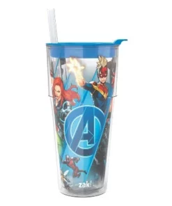Zak Designs 16oz Double-Wall Insulation Travel Tumbler Plastic with Lid and Straw -Water Bottles Sales unnamed file 630
