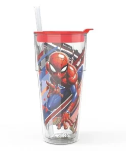 Zak Designs 16oz Double-Wall Insulation Travel Tumbler Plastic with Lid and Straw -Water Bottles Sales unnamed file 633