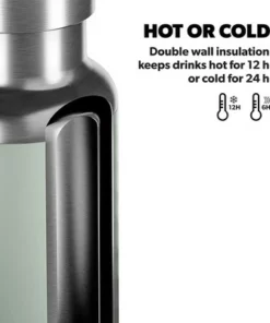 Dometic THRM48 16 Ounce Stainless Steel Vacuum Sealed Insulated Thermo Bottle with Twist Off Steel Cap, BPA Free and Dishwasher Safe, Moss -Water Bottles Sales unnamed file 662