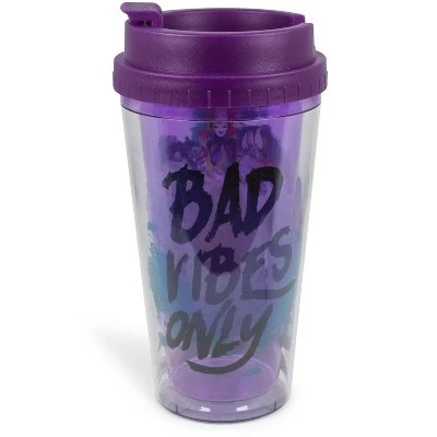 Silver Buffalo Disney Villains "Bad Vibes Only" Double-Walled Plastic Tumbler | Holds 16 Ounces 3 Silver Buffalo Disney Villains "Bad Vibes Only" Double-Walled Plastic Tumbler | Holds 16 Ounces