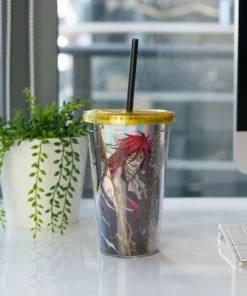 Just Funky Black Butler Sebastian Foil Print 16oz Carnival Cup -Water Bottles Sales unnamed file 779