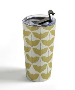 Society6 Caroline Okun Oro Domino 20 oz Stainless Steel Travel Mug - Deny Designs -Water Bottles Sales unnamed file 814