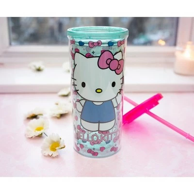 Silver Buffalo Hello Kitty Bows and Hearts Carnival Cup with Lid and Straw | Holds 20 Ounces 7 Silver Buffalo Hello Kitty Bows and Hearts Carnival Cup with Lid and Straw | Holds 20 Ounces - Image 5