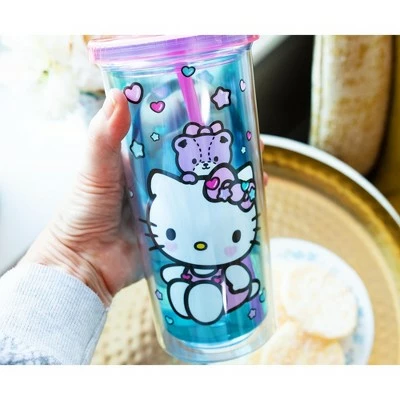 Silver Buffalo Hello Kitty Stacked Donuts Carnival Cup with Lid and Straw | Holds 20 Ounces 7 Silver Buffalo Hello Kitty Stacked Donuts Carnival Cup with Lid and Straw | Holds 20 Ounces - Image 5