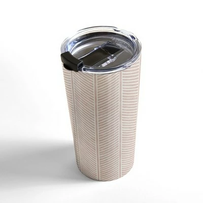 Society6 Little Arrow Design Co Organic Chevron in Rose 20 oz Stainless Steel Travel Mug - Deny Designs 3 Society6 Little Arrow Design Co Organic Chevron in Rose 20 oz Stainless Steel Travel Mug - Deny Designs