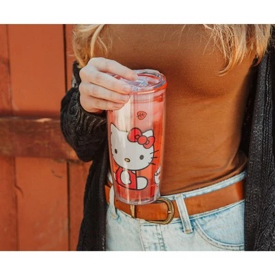 Silver Buffalo Sanrio Hello Kitty Pumpkin Spice Travel Tumbler w/ Slide Close Lid | 20 Ounces 7 Silver Buffalo Sanrio Hello Kitty Pumpkin Spice Travel Tumbler w/ Slide Close Lid | 20 Ounces - Image 5