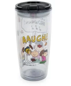 Silver Buffalo Peanuts Charlie Brown Travel Tumbler with Slide Close Lid | Holds 20 Ounces