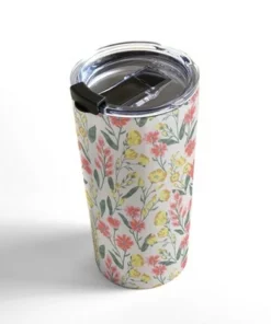 Society6 Schatzi Brown Penelope Floral Summer 20 oz Stainless Steel Travel Mug - Deny Designs