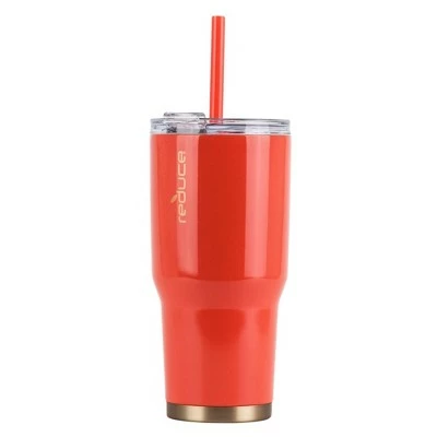 Reduce 34oz Cold1 Insulated Stainless Steel Straw Tumbler Cayenne 3 Reduce 34oz Cold1 Insulated Stainless Steel Straw Tumbler Cayenne