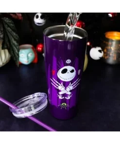 The Nightmare Before Christmas Silver Buffalo Nightmare Before Christmas Jack Hands 22oz Stainless Steel Tumbler w/ Straw -Water Bottles Sales unnamed file 927