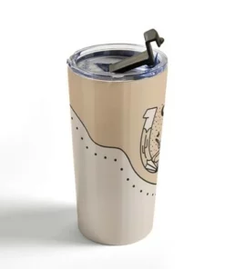 Society6 Allie Falcon Good Fortune Gal Neutral 20 oz Stainless Steel Travel Mug - Deny Designs -Water Bottles Sales unnamed file 949