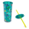 Toynk Silver Buffalo Disney Lilo & Stitch Tropical Summer Icons Carnival Cup with Lid and Straw