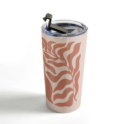 Society6 Beshka Kueser Reach Peachy Pink Clay 20 oz Stainless Steel Travel Mug - Deny Designs 4 Society6 Beshka Kueser Reach Peachy Pink Clay 20 oz Stainless Steel Travel Mug - Deny Designs - Image 2